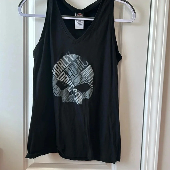 Harley Davidson women’s tank top Willie skull - Picture 1 of 2